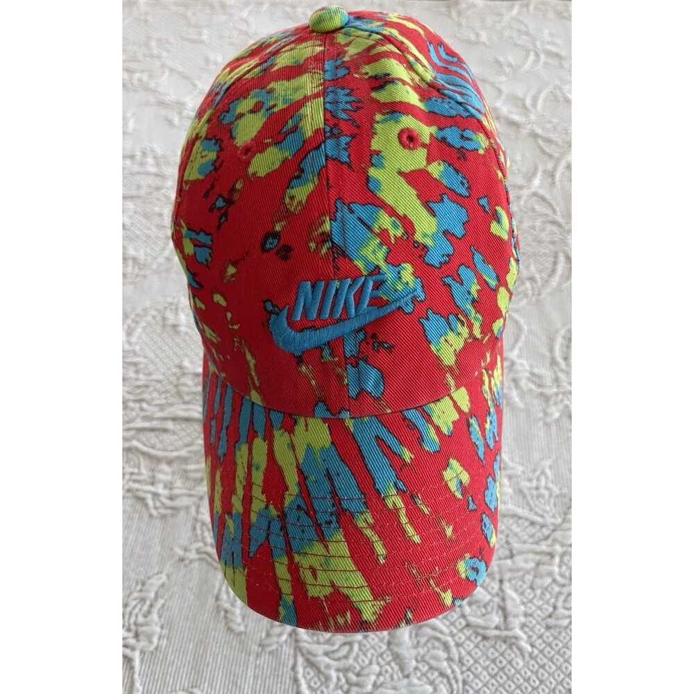 Nike Court Heritage86 Hat Multicolor Tie Dye Cap Adjustable RN 56323 Blue Swoosh - Picture 13 of 13